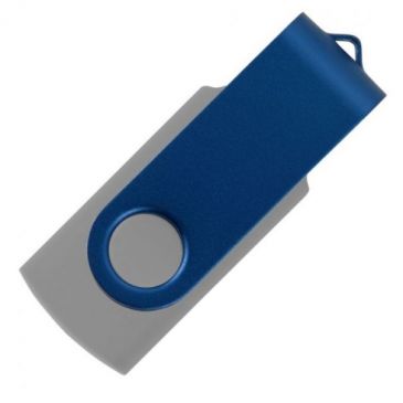 Серая с синим флешка Twist Color 8 Gb